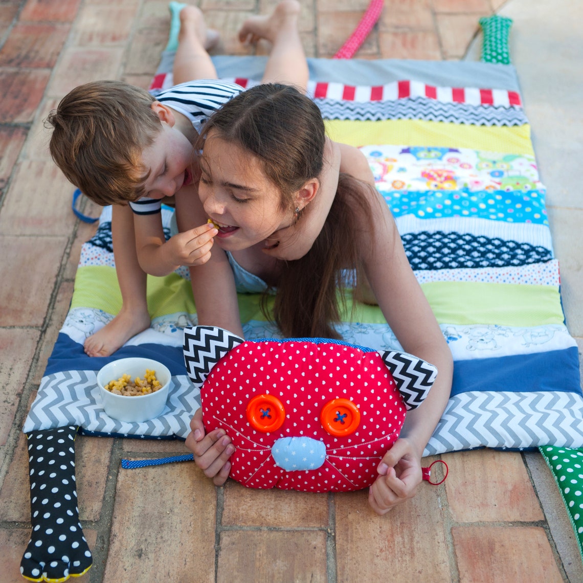 Padded Play Mat Reversible Baby Rug Decor Quilt Floor Carpet Etsy