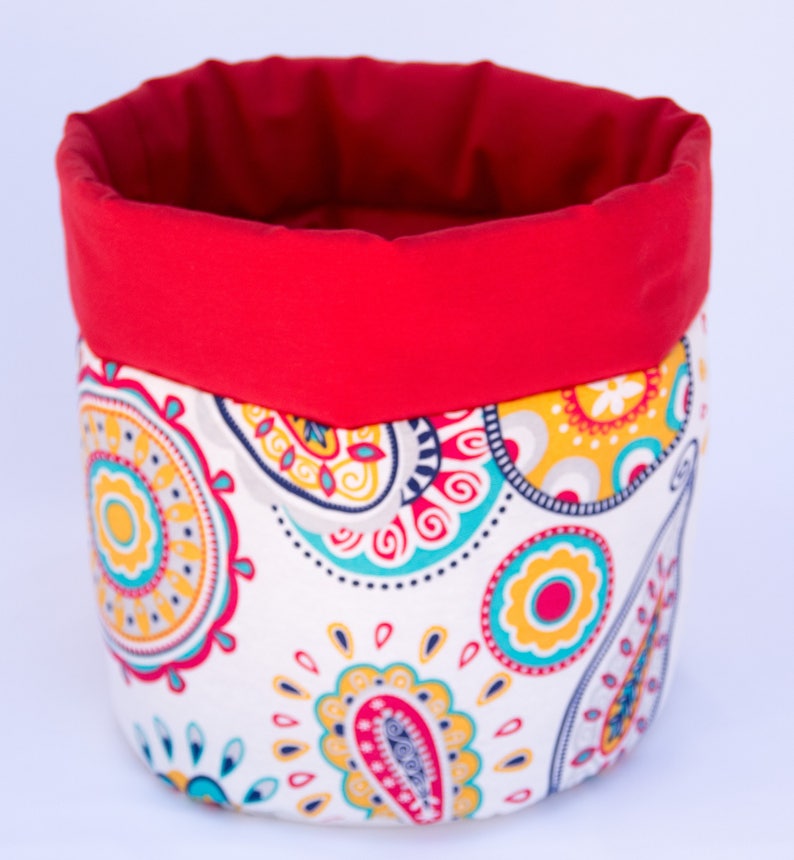 Basket Toy Set Fabric Storage Round Base Bin Yeloow Toy Etsy