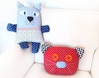 Pillow Kids Gift Stuffed Cat Animal Toy Cat Lover Cat Pillow Toy Fabric Cat Large Cat Pillow Cat Nursery Decor Pillow Kids Throw Pillow