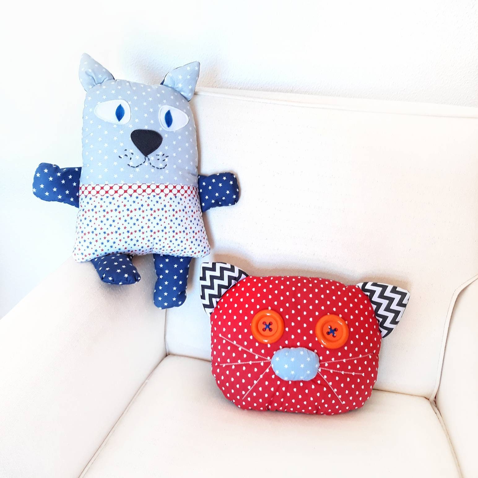 big stuffed cat pillow