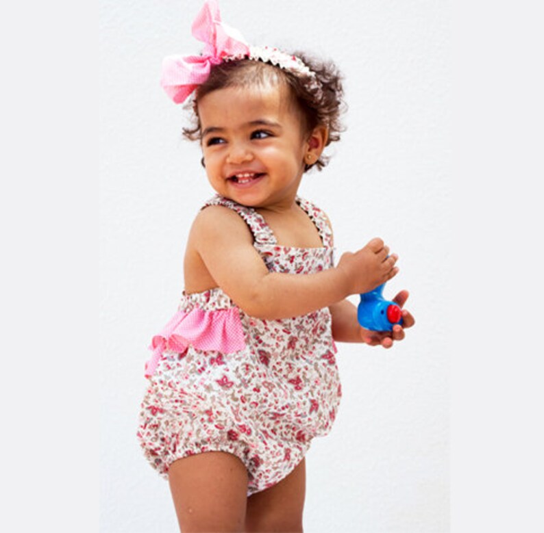 Baby girl romper set Baby romper and headband Pink bloomers Etsy