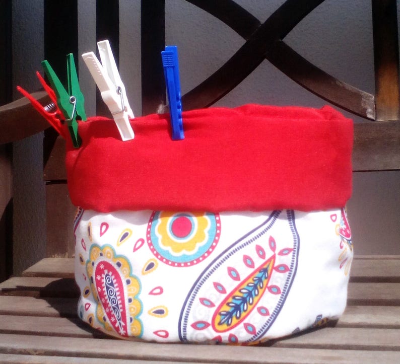 Basket Toy Set Fabric Storage Round Base Bin Yeloow Toy Etsy