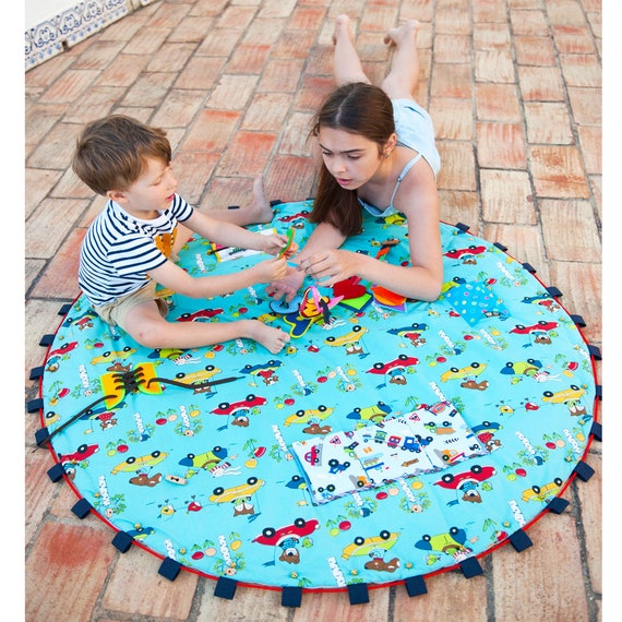 Ready to Sheep Montessori Gift Toy Storage Playing Mat Busy Play Mat Fine  Motor Skills Toy Children Mat Lego Mat Toy Bag Kids Rug Floor Mat 