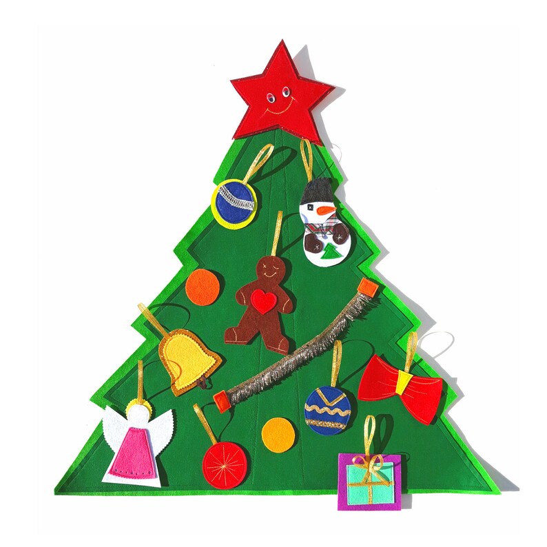 Felt Christmas Tree With Decorations Christmas Tree for Kids Etsy UK