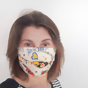 Washable Face Mask with Filter Pocket Reusable Face Mask Cotton Face Mask Handmade Face Mask Adult Face Mask Fabric Mask Mowith Cover
