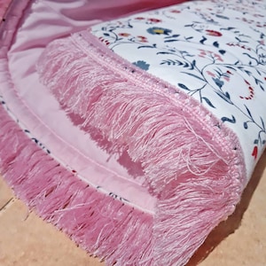 BabyMat Fille Tapis de sol rembourré Tapis de jeu Couverture avec Fringe Cadeau Princesse Nursery Couverture Portable Play Mat Boho Playmat Nursery Decor