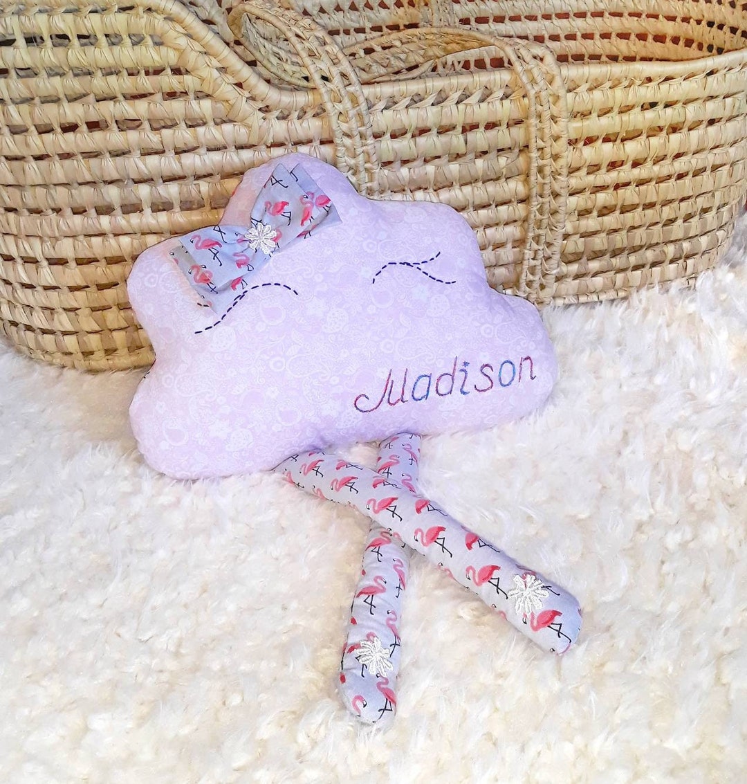 Personalized Pillow Cloud Pillow Baby Girl Pillow Name Pillow Etsy
