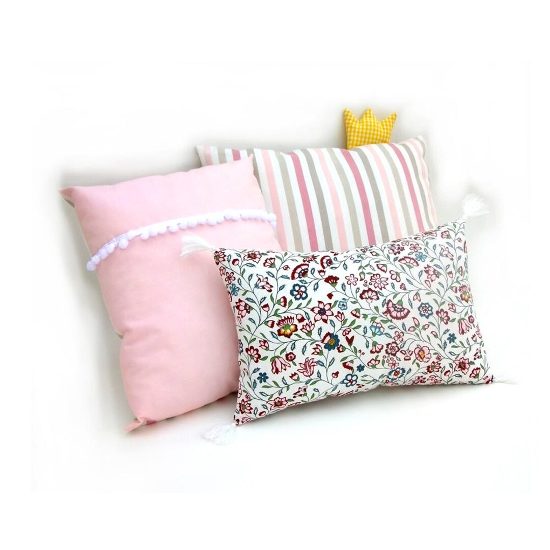 Nursery Pillows Decor Princess Room Decor Baby Crown Pillow Floral