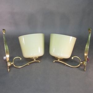 1 of 2 Art Deco Lamp Vintage Wall Light Retro Lamp Brass / Two-Tone Glass Antique Wilhelminian Style Wall Lamp XL Version