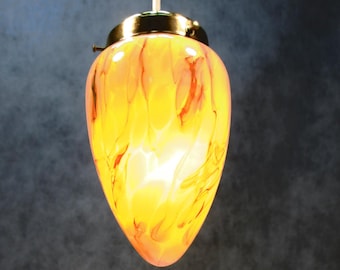 Wandlampe Jugendstil Deckenlampe Messing Antik Bankerlampe Glas Art déco Grün 