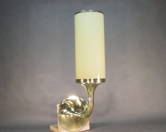 Org. Tulip wall lamp 45 cm height XXXL Bauhaus wall lamp from 1971 antique lamp vintage lamp brass / opal glass mid century hallway lamp