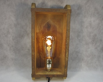 Old colonial style wall lamp industrial design shabby chic wall lamp country house wall lamp vintage lamp wood lamp industrial design lamp