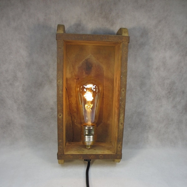 Alte Kolonial Stil Wandlampe Industrie Design Shabby Chic Wandlampe Landhaus Wandleuchte Vintage Lampe Holz Lampe Industrial Design lamp