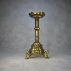 Antique candle holder from 1900 candlestick lion paws church candlestick retro candlestick handmade vintage brass candlestick