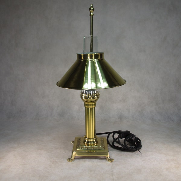 Lampe de table Orient Express édition spéciale lampe de lecture lampe de table antique lampe de bureau vintage entièrement en laiton lampe à pétrole design