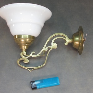 1 of 1 Art Nouveau wall light antique cast brass wall lamp vintage wall light antique style mirror lamp retro hallway lamp
