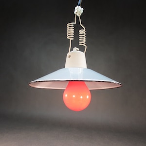 Art Deco enamel lampshade antique factory lamp Ø 20 cm snow-white enamel lamp industrial lamp old workshop lamp old ceiling lamp no. 5