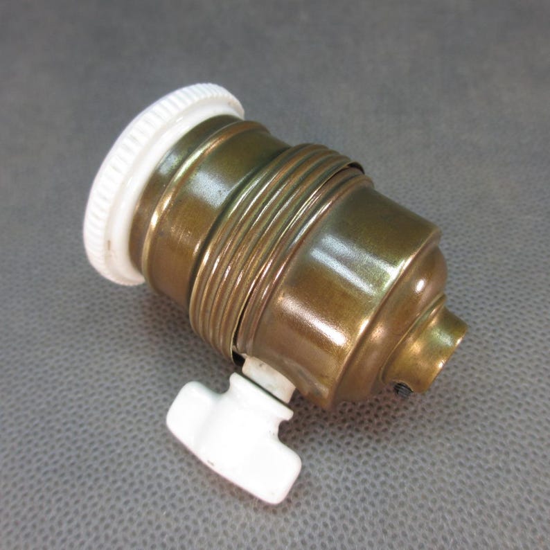 Antique E27 Rotary Switch Socket Brass / Ceramic From 1932 for Floor ...
