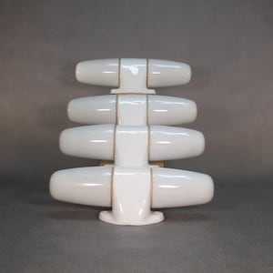 1 of 4 Bauhaus lamp design Wagenfeld for Lindner model 6068 from 1958 Antique wall lamp ceramic / glass wall light Art Deco lamp