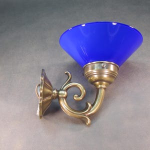 Antique wall lamp Art Nouveau lamp Solid brass country house lamp Shabby chic wall light Vintage hallway lamp Mirror lamp Brass lamp