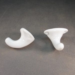 TWO Antique PORCELAIN bathroom hooks from 1950 Snow white porcelain towel hooks Bathroom hooks Retro wall hooks Art Deco hooks Vintage hooks