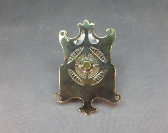 Antique Art Nouveau bell push from 1930, vintage brass decorative bell, retro doorbell, Wilhelminian style, front door bell, old apartment bell