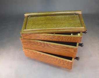 Swivel wall cabinet Old wall cabinet from 1960 Antique storage wood Carpenter&#39;s work Made in Germany Key box Key cabinet