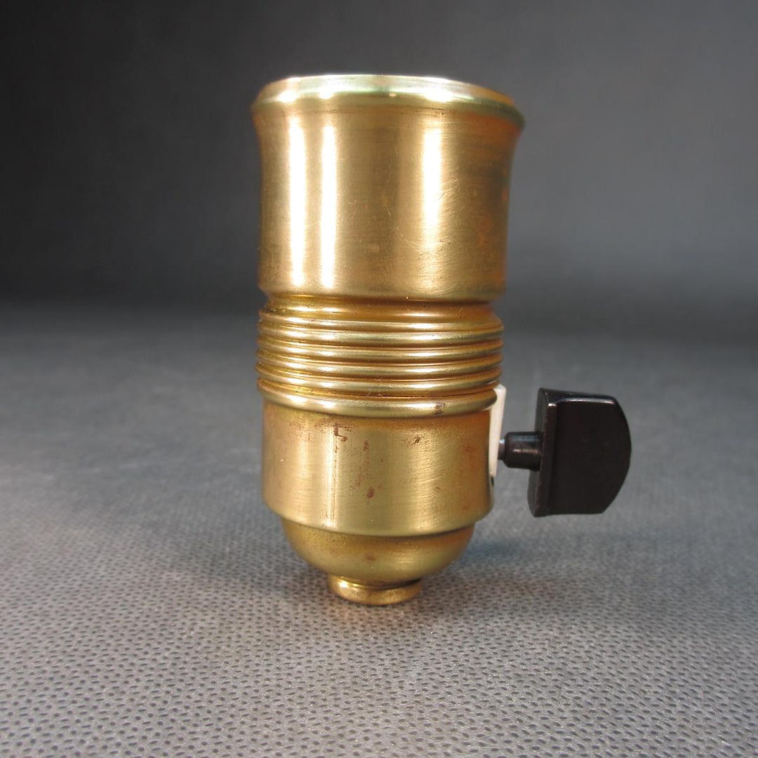 Antique E27 Rotary Switch Socket Brass / Ceramic From 1929 for Floor ...