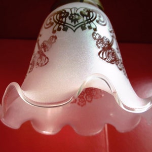 No. 125 Replacement lampshade with floral pattern antique glass shade for table lamp wall lamp ceiling lamp replacement shade glass