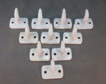 1 of 38 Antique Bauhaus bathroom hooks Art Deco towel hooks from 1931 Old washcloth hooks Ceramic wall hooks Retro bathroom hooks Vintage hooks
