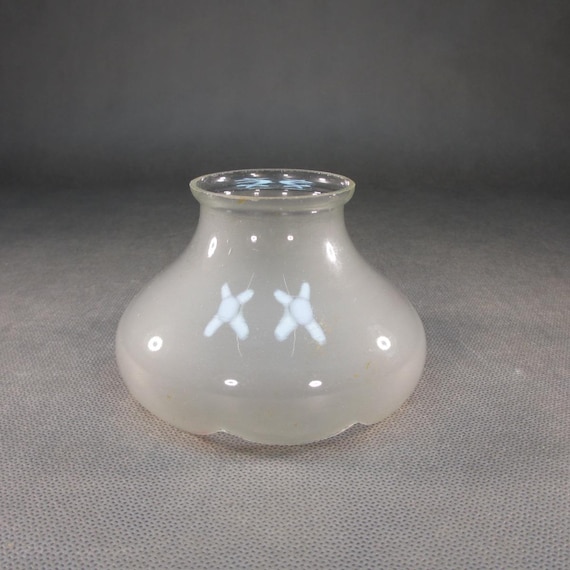 Ersatz Glas Lampenschirm Kleiner Jugendstil Lampenschirm 11,5 x 7,5 cm Glasschirm für Tischlampe Wandlampe Ersatzschirm Satiniertes Glas