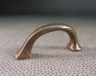 1 of 14 Small Original Art Nouveau Handle from around 1900 Antique Drawer Handle Retro Brass Handle Vintage Fitting Antique Pull Handle