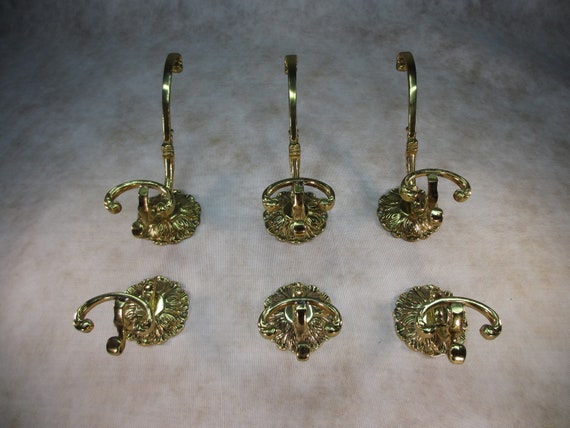 SIX Antique Style Coat Hooks Vintage Coat Hooks Brass Retro Wall Coat Rack  Antique Coat Rack Baroque Style Coat Hooks Vintage Wall Hooks -  Canada