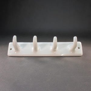 Antique ceramic hook RARE 40s 50s Bauhaus bathroom hook Retro towel hook Ceramic wall hook Art Deco hook Vintage hook rail