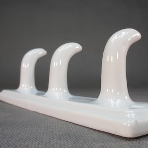 Antique ceramic hook 50s years Bauhaus bathroom hook old towel hook vintage hook rail ceramic coat hook Art Deco coat hook