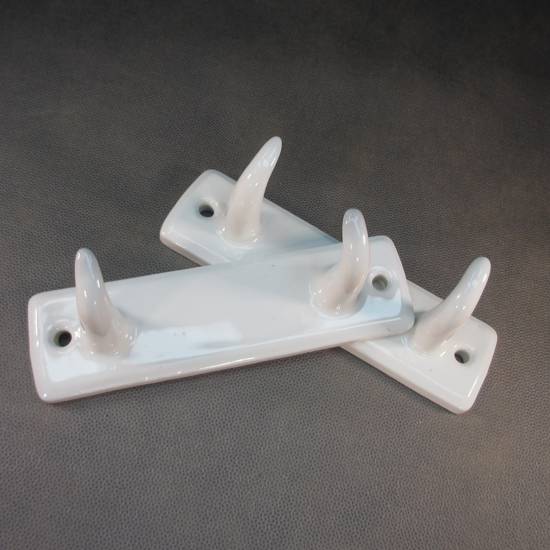 TWO Antique Bauhaus Bathroom Hooks Two Towel Hooks From 1955 Old ...