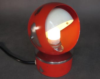 Original 1970s table lamp, mid-century style lamp, adjustable lampshade, industrial design lamp, all metal, made in Germany