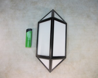 1 of 2 Bauhaus lamp mid century wall lamp 70s lamp opal glass / metal frame hallway lamp mirror light vintage wall light