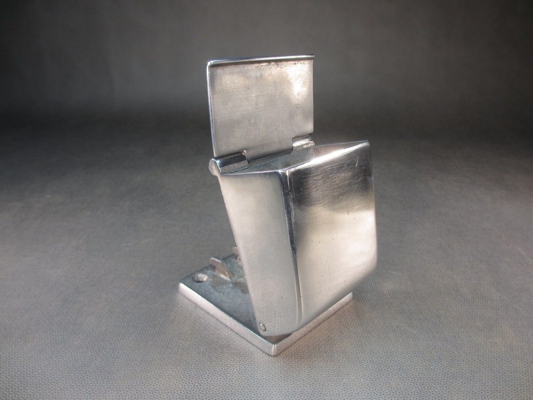 Antique Aluminum Wall Ashtray With Folding Mechanism Etsy