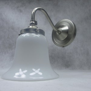 Antique wall light retro wall lamp mirror lamp reading lamp hallway lamp vintage brass nickel-plated snow-white lampshade mirror light