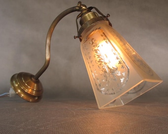 Original Art Nouveau Antique Brass Lamp from 1912 Retro Joint Wall Lamp Vintage Reading Lamp Antique Wall Light
