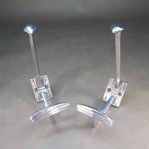 TWO Art Deco coat hooks retro cast aluminum coat hooks from 1914 vintage coat hooks wall coat rack Art Nouveau coat hooks