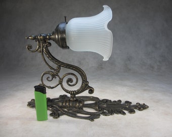 Antik Wandlampe Barock Stil Wandleuchte Retro Lampe 33 cm Höhe Messing XL Lampe Vintage Wandleuchte Landhaus Flurlampe