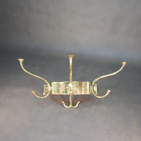 Art Nouveau Wall Coat Rack Antique Brass Wall Coat Rack From 1940