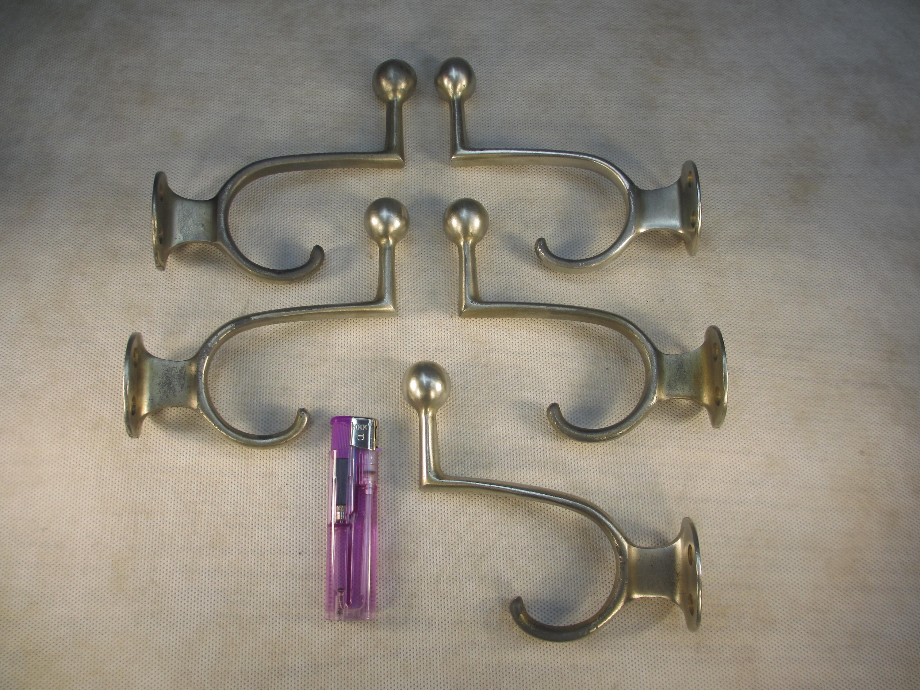 FIVE Art Deco Hooks Original Condition Coat Hooks Cast Iron Etsy
