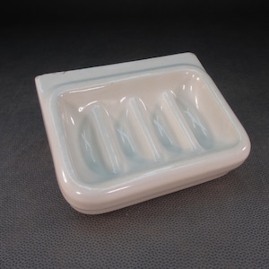 Art Deco Soap Dish Antique Ceramic Wall Shelf Antique Soap Dish Wall Mounted Vintage Bathroom 1939 Old Bathroom Console Soap Holder