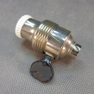 Antique E14 rotary switch lamp holder from 1924 replacement lamp holder made of brass / ceramic / bakelite / nickel for table lamp, wall lamp