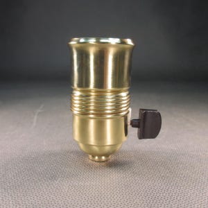 Antique E27 rotary switch socket D.R.P from 1938 solid brass design vintage replacement lamp socket with Bakelite tap for antique table lamp
