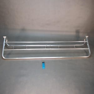 XXL Bauhaus wall coat rack 100 x 26 cm aluminum wall coat rack 1950 - 1960 antique coat rack Art Deco coat hooks vintage coat hooks