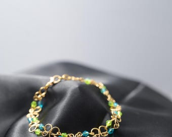 Handmade Butterfly Bracelet with Colorful Beads